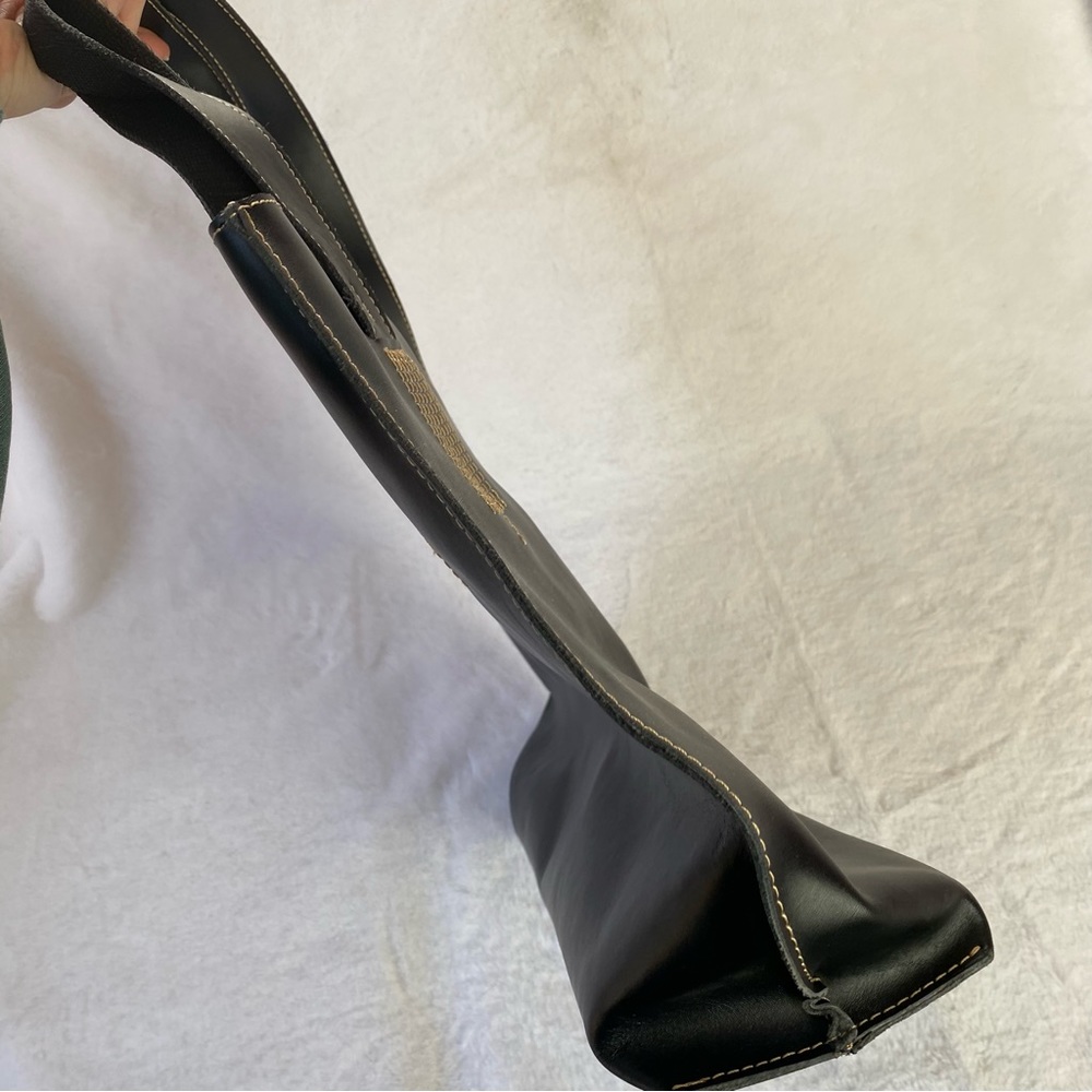 Ameri Leather Black Leather Shoulder Bag Pocketbo… - image 2